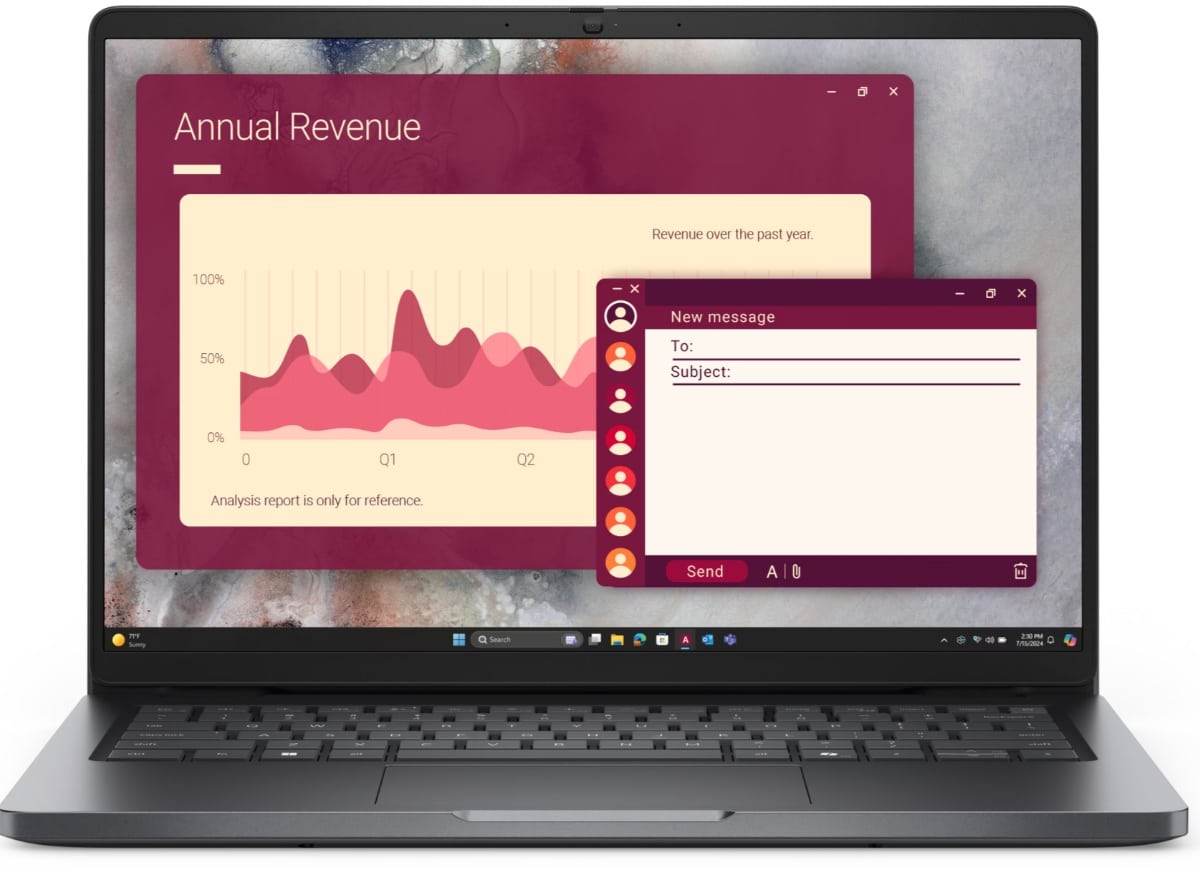 Ordinateur portable Dell Pro 14″ PC14250 – Core 5-120U – 8GO – 512GO SSD – Ubuntu – Gris – 36M