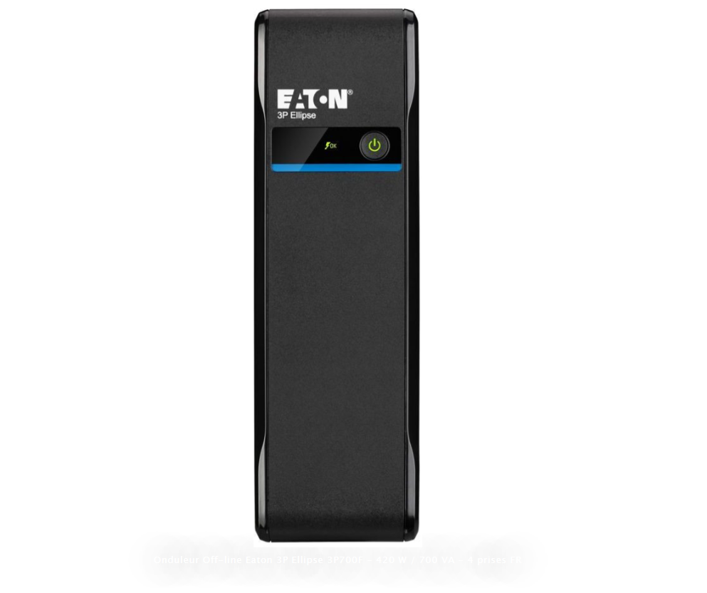 Onduleur Off-line Eaton 3P Ellipse 3P700UF - 420 W / 700 VA - 4 prises FR + USB