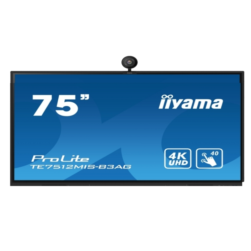 Ecran interactif AVEC CAMERA INTEGRE 4K AUTOTRACKING IIYAMA PROLITE TE7512MIS-B4AG